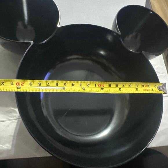 Disney Mickey Mouse Shaped Bowl Zak! Designs Black Snack Chips & Dips Bowl NWT - Picture 4 of 6